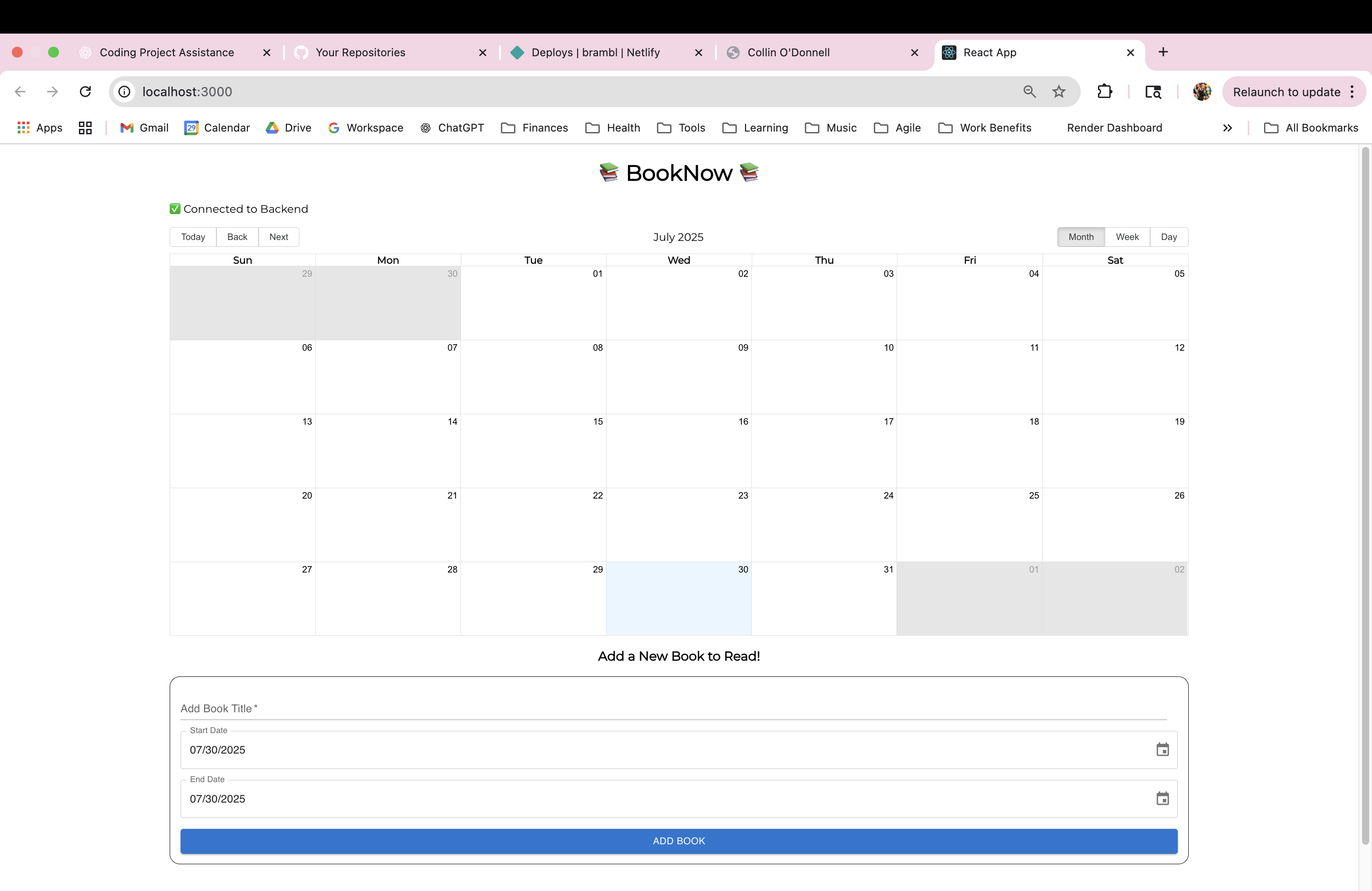 BookNow Screenshot