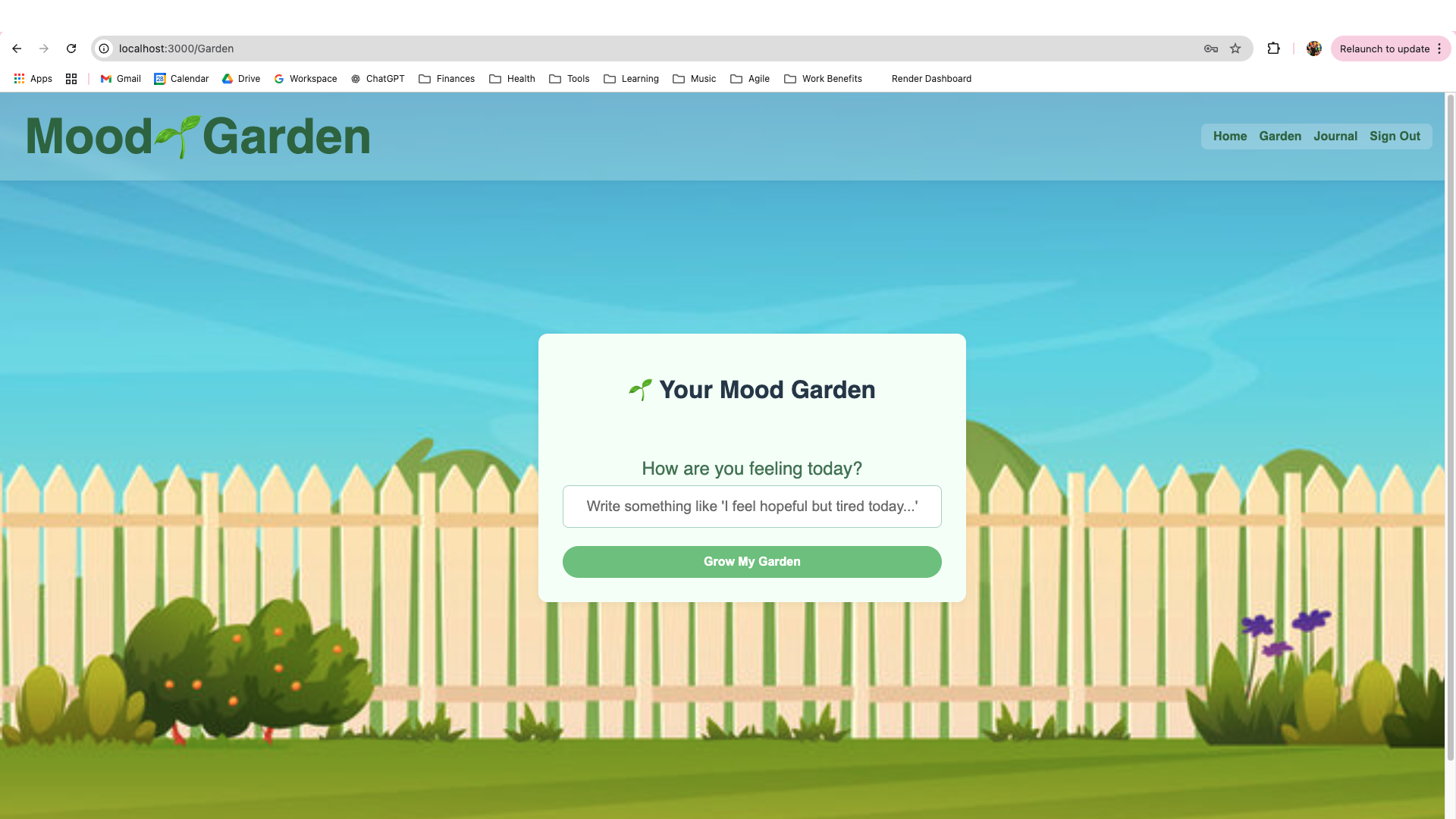 Mood Garden Screenshot